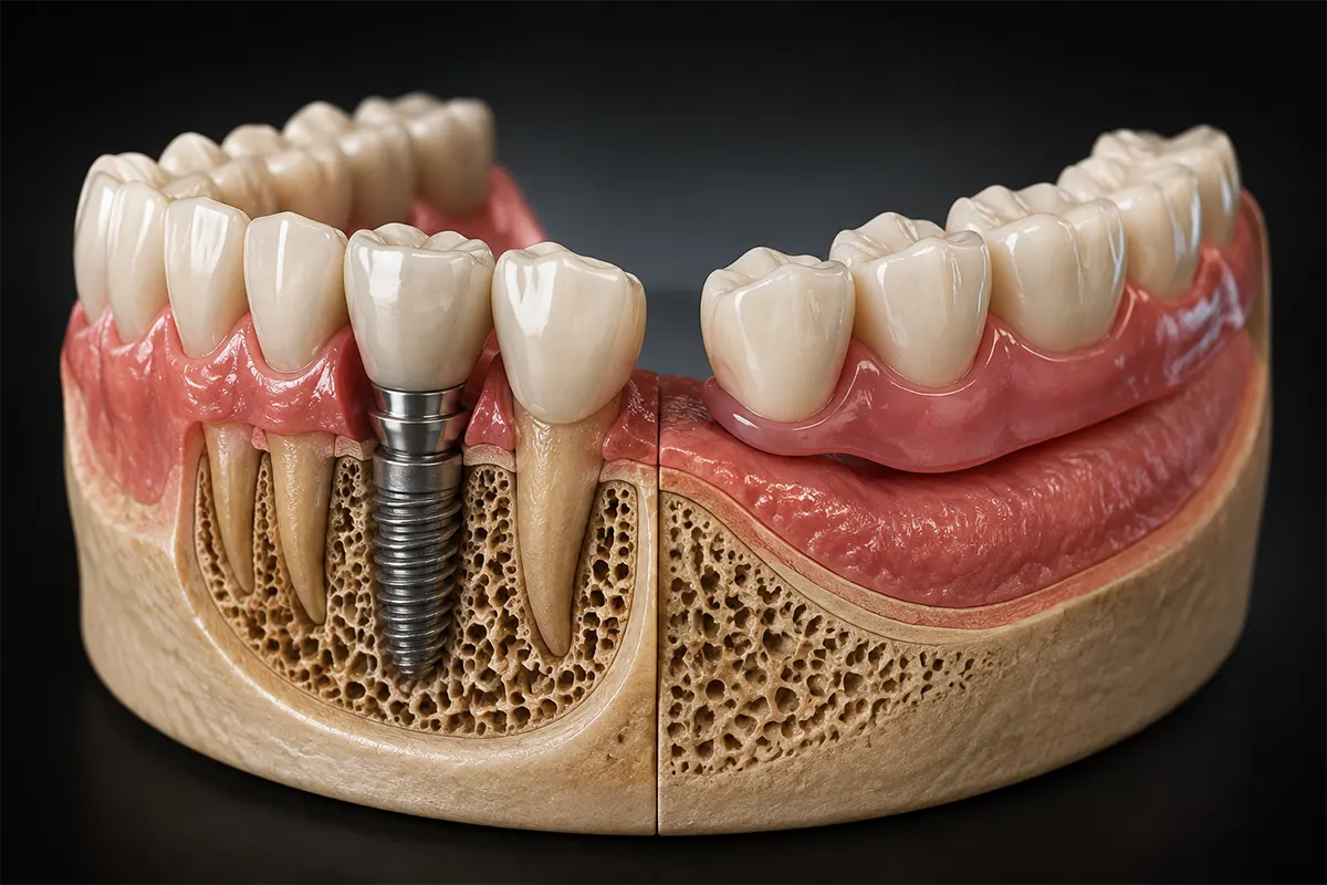 ایمپلنت بهتر است یا دندان مصنوعی؟ 1 Implants or dentures 1