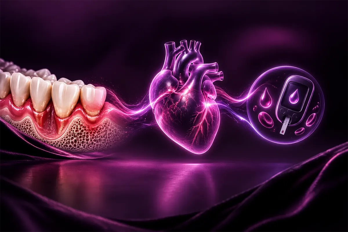 بیماری لثه چه ارتباطی با دیابت و سلامت قلب دارد؟ 1 Gum disease diabetes and heart health